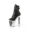Pleaser - RAPTURE1020STR02 Bottes de plateforme, Pole dance chaussures - Noir/Couleur argent Product image